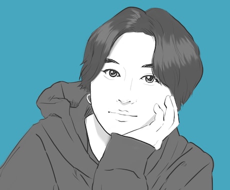 リアルで落ち着きのあるモノクロの似顔絵を描きます 色を付けずにあえてシンプルに！上品で優雅な雰囲気です イメージ2