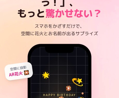 ありがとう・おめでとうを楽しく伝えます だれでもかんたん。360度の空間を使って伝えるAR。 イメージ2