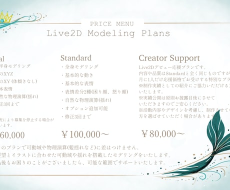高品質なLive2Dモデルを作成いたします 企業、個人様のご依頼実績あり。一緒に夢を叶えにいきましょう。 イメージ2