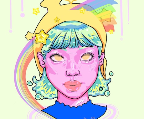 手描き！うるツヤでポップなイラスト作成します イメージ1