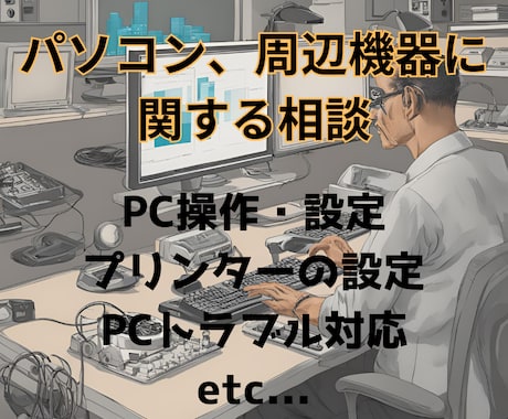 パソコン操作・設定の相談をサポートします パソコン操作・設定の相談を承ります！ イメージ1