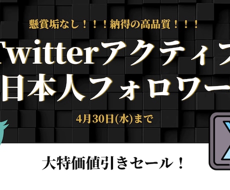 Twitter日本人フォロワー100人増やします Twitter（X）アクティブ日本人フォロワー高品質☑️ イメージ1