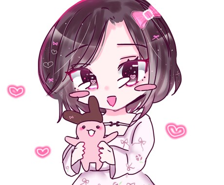 ゆるふわデフォルメ♪キラキラのイラスト描きます 名前入りで世界にひとつだけ♡とびっきりかわいいイラスト♪ イメージ2