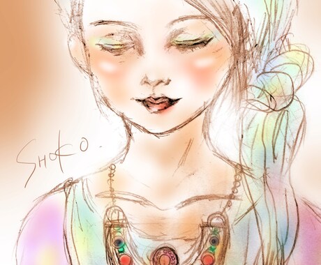 イラスト描きます SNSのアイコンや待受、印刷物用のカットなどを描きます イメージ1