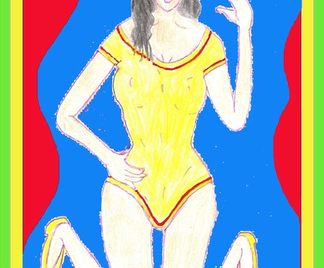 若い女性の映像をイラストしています。眼に浮かびます 社会は苦しいことがいっぱい・・。映像は心を癒します イメージ1
