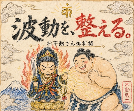 不動明王マントラで波動調整するべく御祈祷いたします 波動を整え心を浄化し無明息災。念の除去 イメージ1