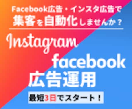 最短3日でFB、インスタ広告をスタートできます 【プロにおまかせ！】広告運用を丸投げして本業に集中しよう♪ イメージ1