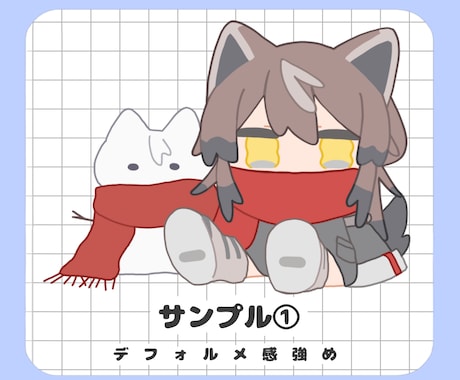 商用◎かわいい女の子のミニキャラを描きます もちもち透明感のある可愛いミニキャラを！ イメージ2