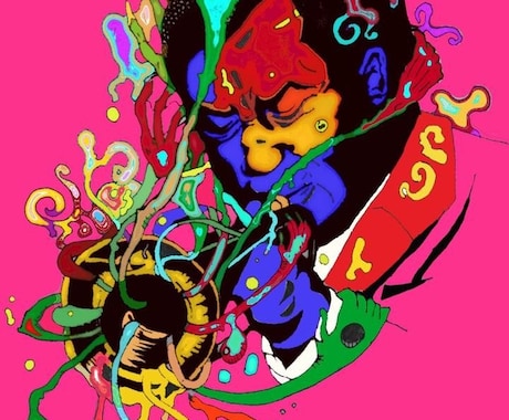 個性的なイラスト・似顔絵・本のカバーなど描きます ビビッドな色使いでどこへでても目を引くデザインを提供します イメージ1