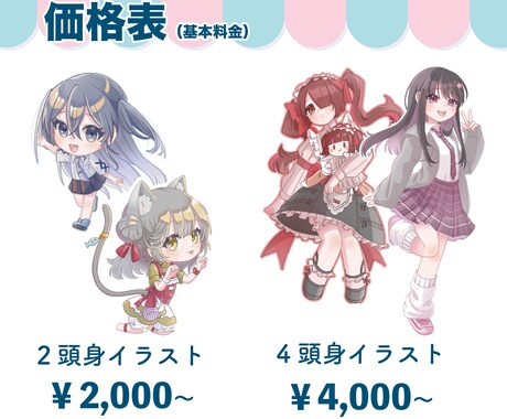 可愛いミニキャラ・SDイラストお描きします 商用利用可能！キャラクターデザイン・衣装デザイン承ります！ イメージ2