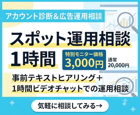 現役プロがWeb広告の単発診断・運用相談のります イメージ1