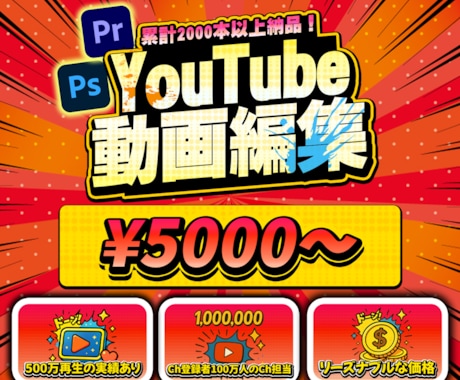 プロがYouTube動画編集します 矢神サラ/朝陽凪/歌舞伎町TV編集担当者 イメージ1
