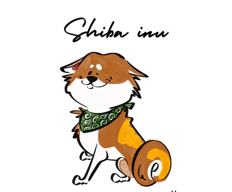 世界に一つだけの愛犬イラスト描きます 大切な家族の一員の宝物になりますように。 イメージ2