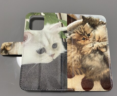 簡単写真を送るだけ！手帳型スマホケース製作致します 家族、猫、お気に入りの写真が、使い易い手帳型スマホケースに！ イメージ1