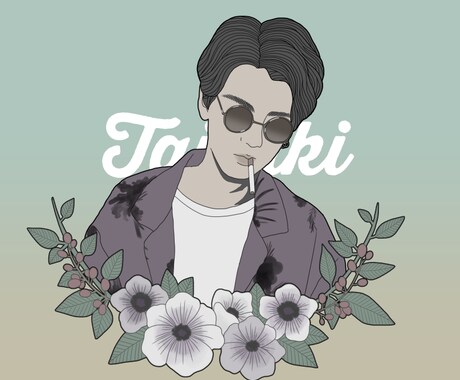 おしゃれでシンプルな似顔絵イラストお描きします イメージ1