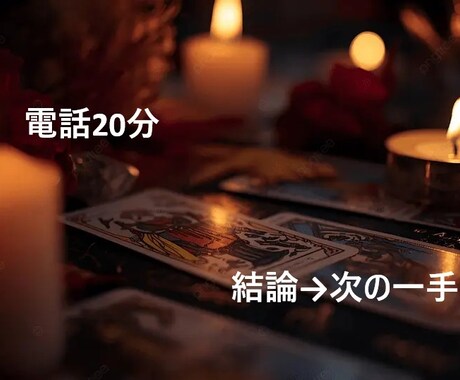 電話20分で決めます 相手の本音＋次の一手（送る文面・タイミングまで） イメージ1