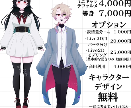 立ち絵.Live2D.他イラスト制作致します ご希望の納期に合わせられます！ イメージ2