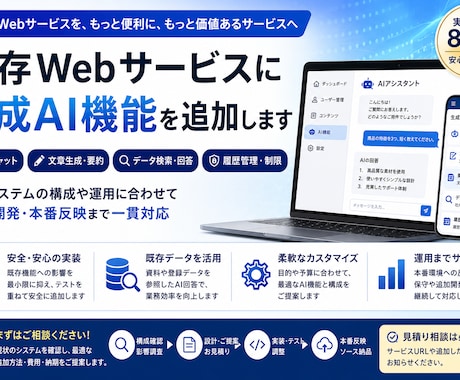 既存Webサービスに生成AI機能を追加します イメージ1