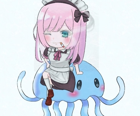 IRIAMにも使える！ミニキャラかきます あなただけの可愛くてポップなミニキャラを最速でお渡しします イメージ2