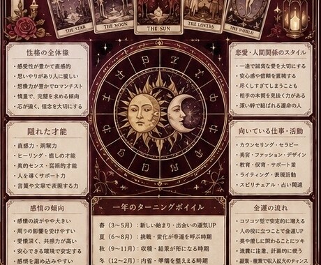 貴方だけの占い鑑定書、お作りします あなた専用の幻想的な鑑定書をお作り致します イメージ2