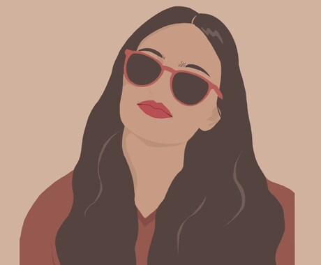 シンプルおしゃれなアイコンを描きます リアルすぎない似顔絵　シンプル　おしゃれ系アイコン イメージ1