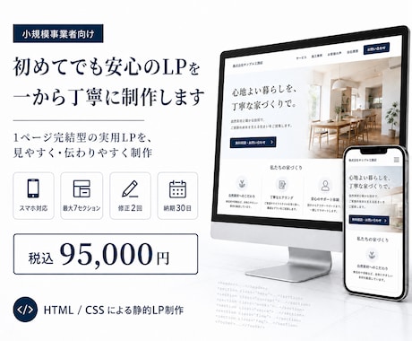初めてでも安心のLPを一から丁寧に制作します 初めてのLP制作も安心サポート イメージ1