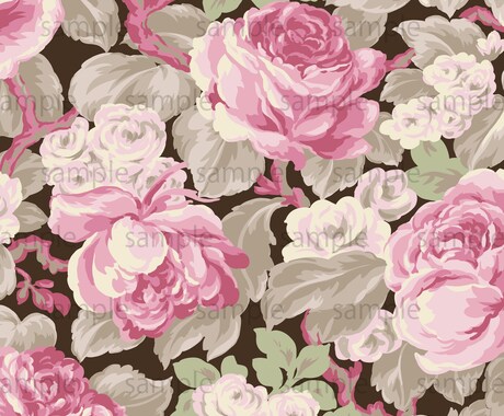 プロ歴３0年｜花柄テキスタイル図案制作します 商用自由、著作権譲渡、使い道自由 イメージ2