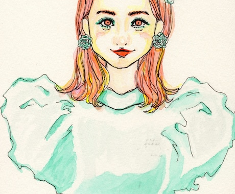 似顔絵描きます 手描き水彩で、お洒落でロマンチックにします！ イメージ1