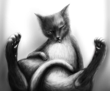 人物、動物などの白黒デジタルイラストをお描きします 想像上の生物でもオリジナル設定の何かでも大丈夫です イメージ2