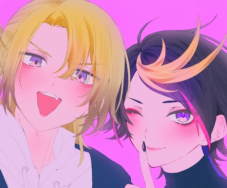 商用利用可！可愛い絵柄でイラストを描きます 2つの塗り方からお選びいただけます イメージ1