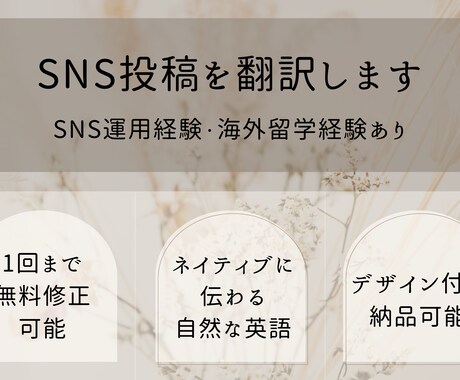 SNS投稿を英語に翻訳します SNS運用経験、海外留学経験あり・デザイン付きも可能 イメージ1