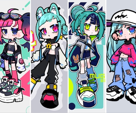 目を引くオリジナルアイコン制作します グッズ制作用イラストやキャラクターデザインもお任せください！ イメージ1