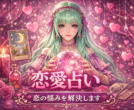 60分！恋愛に関するご相談占います 片思い、恋人、復縁、新しい出会い、次に付き合う人、など。 イメージ1