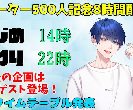 あなたの配信画面変えて、リスナーさんを増やします 配信画面、サムネイルは、配信にとって大事なところ。 イメージ1
