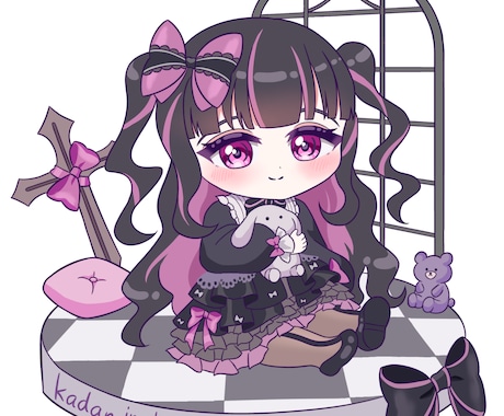 かわいい女の子のミニキャライラスト描きます イメージ1