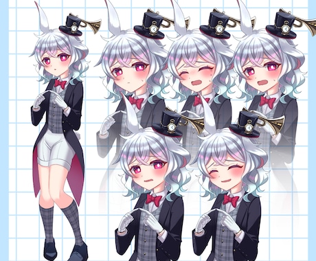 魅力あふれる立ち絵+キャラデザ制作致します イラコン複数受賞歴のあるイラストレーターが丁寧に制作致します イメージ2