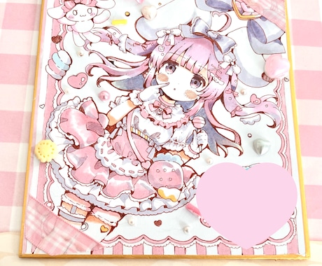 ファンシーなアナログ色紙作成します 現品発送！豆色紙から大色紙まで♪ イメージ2