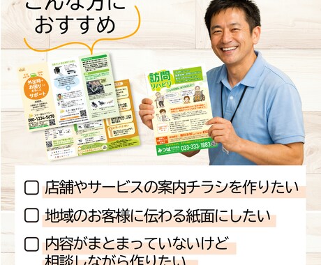 店舗・地域集客の内容を見やすく整理して制作します 情報整理からサポート!読みやすく行動につながる紙面に イメージ2