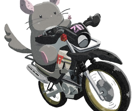 柔らかいタッチでバイクのイラストを描きます 女性ライダーさんやペットの自慢もしたいライダーさんに！ イメージ2