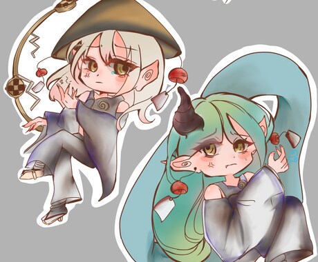 アイコン、ヘッダー画像、キャラデザ作成します アニメイラストのようなイラストを描きます♪ イメージ2