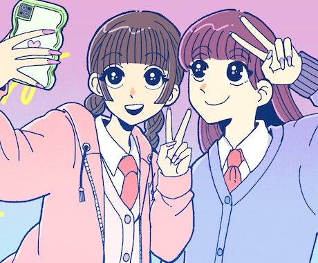 商用OK！日常に寄り添うポップなイラスト描きます 実用性とデザイン性を合わせた、幅広い年齢層に受け入れられる絵 イメージ1