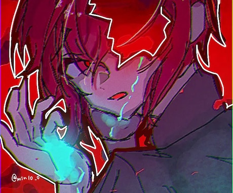 歌みた、mv用|雰囲気を感じられるイラスト描きます 可愛いから不穏まで、幅広く描けます。 イメージ2