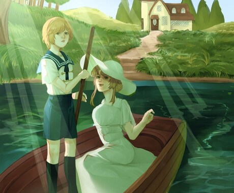 MVやサムネに！厚塗りイラスト描きます 耽美でレトロな雰囲気のイラストでMVなど如何ですか？ イメージ2