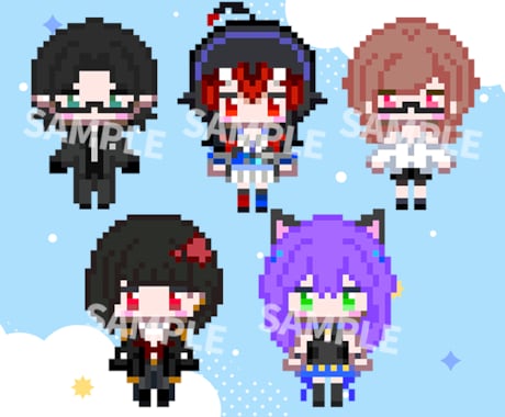 個性を生かしたドット絵作成します アニメーションにも対応！Vtuberさんに人気です！ イメージ2