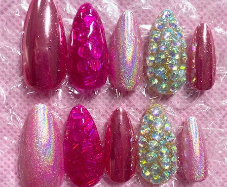 ネイルチップオーダー承ります デザインサイズを希望通り作成します イメージ2