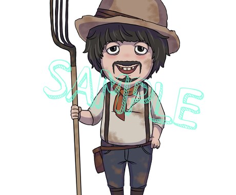 デフォルメキャラ(立ち絵)描きます オリジナル 二次創作 似顔絵 アイコン等に イメージ2
