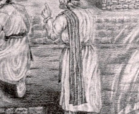 歴史・古代史などの人物風景画をモノクロで描きます 文章に添える白黒の挿絵を描きます。歴史や文献、古代史など。 イメージ1