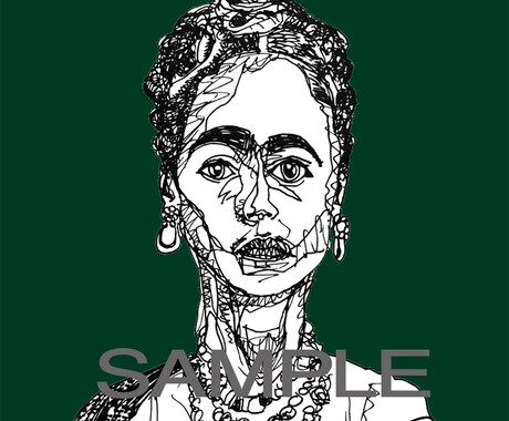 アーティスティックなモノクロポートレート描きます ちょっとぶっ飛んだポートレイトはいかがですか？ イメージ2
