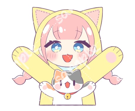 猫好きさんアイコン2枚セット販売します 無料で色・柄変更可！三毛猫好きな方におすすめ！ イメージ2