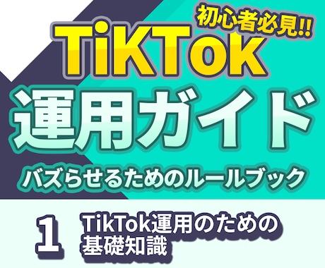 TikTok運用の基礎知識を徹底解説します 初心者だからこそ知っておくべきTikTokノウハウを網羅 イメージ1